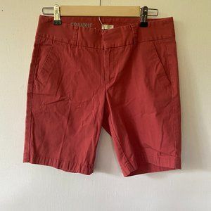 J. Crew Factory Frankie Shorts Women's Size 4 Stretch Rust Modest Pockets